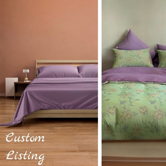 Custom Listing - NEW Anthro Queen / King Size 100% Cotton Duvet Sham & Sheet Set - Picture 1 of 14